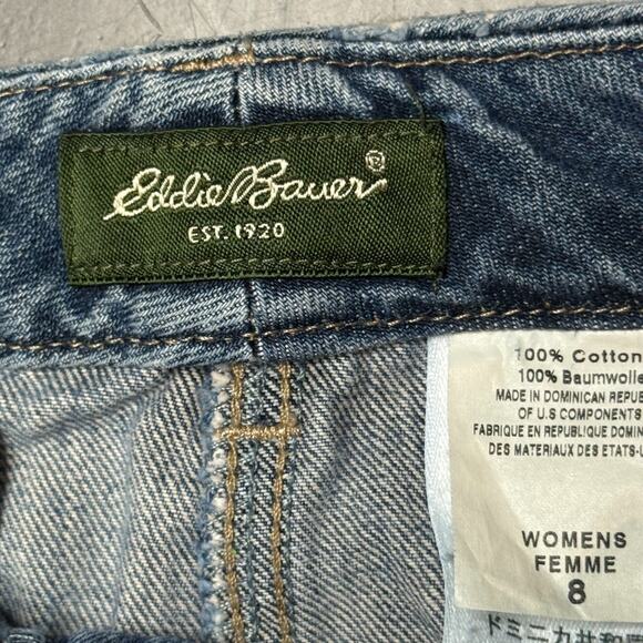 Eddie Bauer Denim Jean Skirt Women’s 8 Blue Mid-Length Classic Casual Minimalist - Picture 3 of 5